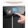 Automatic Chicken Coop Door, DC & Battery Powered Chicken Door with LCD Display, Light Sensor, Timer & Manual Setting, Anti-Pinch Security