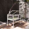 Tortoise Habitat Wooden House Reptile Cage For Small Animals With Detachable Legs, Removable Waterproof Tray, Light Support