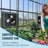 Shutter Exhaust Fan, 10'' with Temperature Humidity Controller, EC-motor, 820 CFM, 10-Speed Adjustable Wall Mount Attic Fan