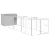 Dog House Light Grey Galvanized Steel 84.3x341.3x71.3 in Durable