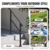 Handrails for Outdoor Steps, 2-3 Step Stair Hand Rail & Indoor Railing Kit, Railings for Outside Steps with Installation Kit, Hand Rails for Seniors