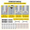 Outdoor Stair Railing, Fit 2 or 3 Steps Alloy Metal Handrailing, Front Porch Flexible Transitional Handrail, Arch Step Rail with Installation Kit