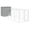 Dog House Light Grey Galvanized Steel 65 x 259.3 x 71.3 in