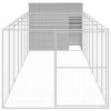 Dog House Light Grey Galvanized Steel 84.3x341.3x71.3 in Durable