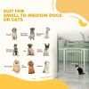 Dog Gate, Walk Through Pet Gate w/ Small Pet Door, Auto Close for Doorways, House, Stair, 30"-41" W x 30" H