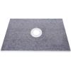 Shower Curb Kit, 38"x60" Watertight Shower Curb Overlay with 4" ABS Central Bonding Flange, 4" Stainless Steel Grate