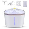 Guipure 2.0L Anti-Cold Cat Water Fountain With Light Notification; Filtered Functional