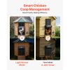 Automatic Chicken Coop Door, DC & Battery Powered Chicken Door with LCD Display, Light Sensor, Timer & Manual Setting, Anti-Pinch Security