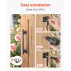 Barn Door Handle, 12.6 in Rustic Fence Gate Handle, Rust-Resistant Coating, Heavy Duty Carbon Steel Outdoor Gate Handles, Easy to Install
