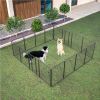Dog Playpen Outdoor, 16 Panels Dog Pen 40" Height Dog Fence Exercise Pen with Doors Portable Pet Playpen for Yard, RV
