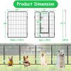Dog Playpen Foldable 24 Panels Dog Pen 40" Height Pet Enclosure with Lockable Door for Large/Medium/Small Dogs