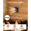 Solar Powered Fan, 25W Solar Panel with 220 CFM Airflow, Adjustable Panel Angle, 2030 RPM High-Speed, Flexible Install