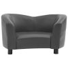 Dog Sofa Gray 26.4"x16.1"x15.4" Faux Leather