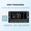 Shutter Exhaust Fan, 12'' with Temperature Humidity Controller, EC-motor, 940 CFM, 10-Speed Adjustable Wall Mount Attic Fan
