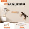 VEVOR Wall Mounted Cat Shelves, Cat Wall Shelves and Perches with Jumping Posts & Hammocks, Cat Furniture Set up to 40 lbs