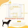 Dog Gate, Walk Through Pet Gate w/ Small Pet Door, Auto Close for Doorways, House, Stair, 30"-41" W x 30" H