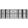 Outdoor Dog Kennel Steel 119 ftÂ²