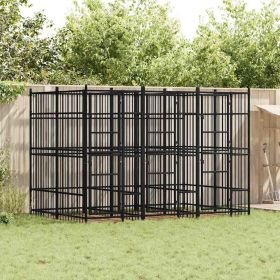 Outdoor Dog Kennel Steel 79.3 ftÂ²
