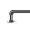 Pipe Stair Handrail, 8FT Staircase Handrail, 440LBS Load Capacity Carbon Steel Pipe Handrail, Industrial Pipe Handrail with Wall Mount Support