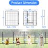 Dog Pens Outdoor 32" Height Foldable 12 Panels Heavy Duty Metal Portable Playpen Indoor Dog Fence with Doors