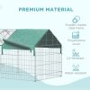 87x41x41-IN Catio Rabbit Guinea Pig Cage Chicken Coop Run, Small Animal Enclousure Outdoor Indoor with Cover and Multiple Doors, Green