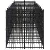 Dog Kennel Black Powder-coated steel 198.5 sq ft Durable