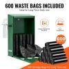 VEVOR Dog Poop Bag Dispenser with Hand Wash Bottle, Lockable Outdoor Dog Waste Bag Holder with 600 Waste Bags, Stake, Pole