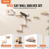 VEVOR Wall Mounted Cat Shelves, Cat Wall Shelves and Perches with Jumping Boards, Nest, Barrier Board & Cat Tree