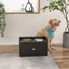 PawHut Dog Feeding Station with Storage Drawer, 2 Removable Elevated Dog Bowls for Large Sized Dogs