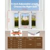 Cat Door for Window, Adjustable to Fit Window Width 23"-28", 4 Secure Lock Modes, Aluminum Frame and High-Transparency Glass, Magnetic Closure