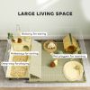Small Animal Cage with Removable Pet Playpen, Guinea Pig Cage with Waterproof Pad, Hay Feeder