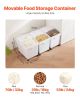 VEVOR Rice Storage Container, 10.5Gallon/40L x3 Capacity Large Dog Food Dispenser Bin, Kitchen Ingredient Grain Cereal Flour Bin