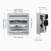 10'' Shutter Exhaust Fan, High-speed 820 CFM, Aluminum Wall Mount Attic Fan with AC-motor, Ventilation and Cooling for Greenhouses, Garages, Sheds