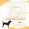 Dog Gate, Walk Through Pet Gate w/ Small Pet Door, Auto Close, for Doorways, House, Stair, 30"-41" W x 38" H