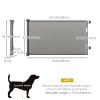 Retractable Pet Gate, 33.5" Tall, Extends to 59.1" Wide, Foldable Mesh w/ Single Hand Operation, for Stairs, Doorways