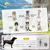 Dog Bike Trailer, Pet Cart Bicycle, Wagon Cargo Carrier Attachment with Hitch, Reflectors, Flag for Medium Dogs, Pet Wheelchair for Travelling, White