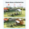 Metal Chicken Coop for 6-8 Chickens, 3.3 x 9.8 x 3.3 ft, Small Chicken Cage with Waterproof Cover & 3 Doors