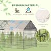 87x41x41-IN Catio Rabbit Guinea Pig Cage Chicken Coop Run, Small Animal Enclousure Outdoor Indoor with Cover and Multiple Doors, Beige