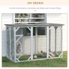 44.1" H Cat Cage, Indoor Outdoor Wooden Enclosure Pet House, Small Animal Cage Hutch, Suitable for Rabbit, Dogs, Kitten