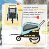 2-in-1 Dog Bike Trailer, Pet Stroller with Hitch for Large Dogs, Quick-release Wheels, Foot Support, Pet Bicycle, Cart Wagon