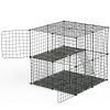 2Tier Cat Cage Playpen Indoor Pet Enclosures Kitten Kennel House Detachable Cat Crate with Climbing Ladder 2 Doors for 1-2 Cats for Ferret Squirrel Sm