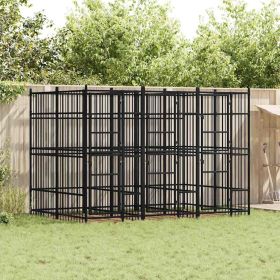 Outdoor Dog Kennel Steel 59.5 ftÂ²