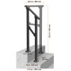 Handrails for Outdoor Steps, 1-2 Step Stair Hand Rail Kit, Transitional Carbon Steel Railings with Installation Kit, Stair Rails for Seniors