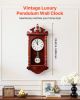 VEVOR Grandfather Clock, 23.2 in Classic Vintage Pendulum Clock, Pine Wood & MDF Wall Clocks with Quartz Movement and Quiet Design, for Living Room