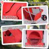 Foldable Pet Stroller Carrier with Storage Basket and Cup Holder Wheels
