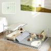 Small Animal Cage with Removable Pet Playpen, Guinea Pig Cage with Waterproof Pad, Hay Feeder