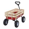 Pull-Along Wagon for Kids, 39 inch Toddler Wagons with Wooden Panels & Handle, Supports up to 330 lbs