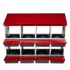 Chicken Nesting Box, 8 Compartment Roll Away Nesting Box for Laying Eggs, Wall Mount Chicken Nesting Boxes, Easy Egg Collection