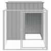 Dog House with Run Light Grey 43.3x79.1x43.3" Galvanised Steel