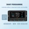 Shutter Exhaust Fan, 10'' with Temperature Humidity Controller, EC-motor, 820 CFM, 10-Speed Adjustable Wall Mount Attic Fan